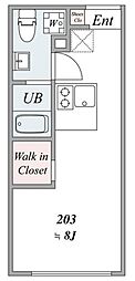 trias270 1DKの間取図画像