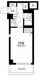 シティ東十条 4階1Kの間取り