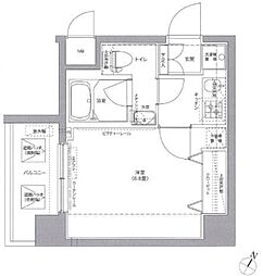 リクレイシア西横浜 1Kの間取図画像