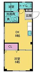 メゾンドアレー 1DKの間取図画像