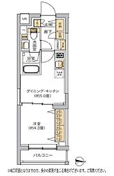 リビオメゾン湯島 1DKの間取図画像