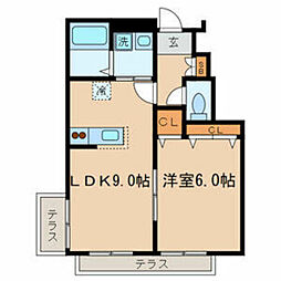 シャイロー江古田 1LDKの間取図画像