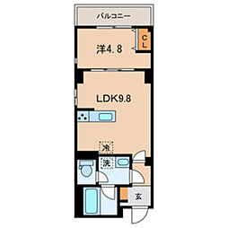 （仮称）墨田区亀沢3丁目計画 4階1LDKの間取り