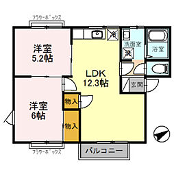 間取図画像 2LDK