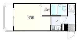 ライフポイント方南町 3階1Kの間取り