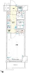 ルーブル多摩川南六郷 1Kの間取図画像