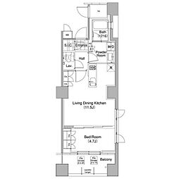 コンフォリア東池袋ウエスト 3階1LDKの間取り