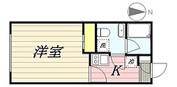 アレス中野 1Kの間取図画像