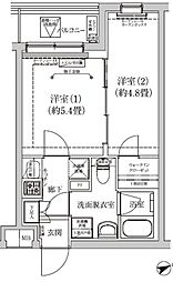 アイルグランデ品川 1階2Kの間取り