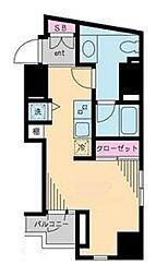 音羽クリニックビル 4階ワンルームの間取り