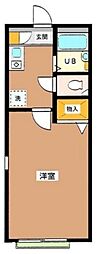 アグラード 1階1Kの間取り