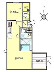 MONOLITH錦糸町 1階1LDKの間取り