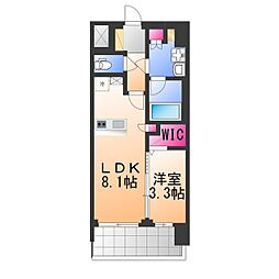 スプランディッド堺東DUE 1LDKの間取図画像