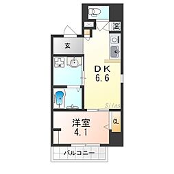 エヌエムスワサントディス 1DKの間取図画像