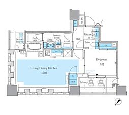 パークアクシス月島マチュアスタイル 1LDKの間取図画像