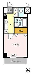 和田ビル 1Kの間取図画像