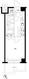 ルーブル目黒不動前 1Kの間取図画像