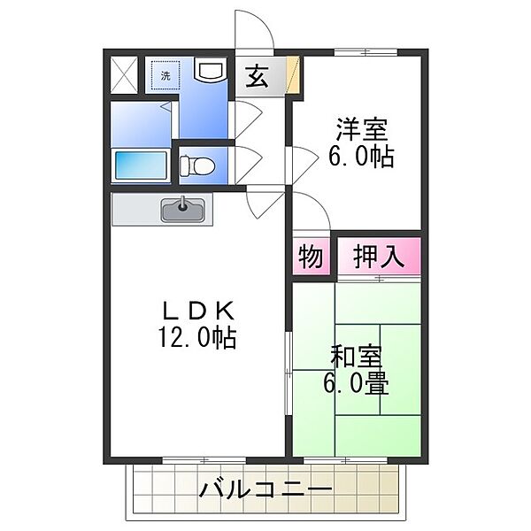 ベルフォーレ深井 ｜大阪府堺市中区深井清水町(賃貸マンション2LDK・4階・50.20㎡)の写真 その2