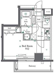 AZEST東陽町 1Kの間取図画像