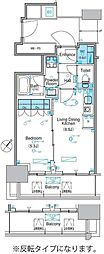 パークアクシス豊洲キャナル 1LDKの間取図画像