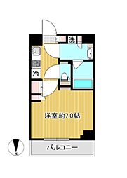 ルーブル東武練馬弐番館 4階1Kの間取り