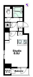 マリオン新宿河田 ワンルームの間取図画像