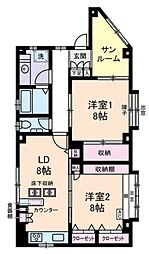 SELECT神楽坂 2階2LDKの間取り
