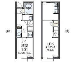レオネクストフィオーレ3 1LDKの間取図画像