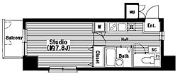 グランド・ガーラ渋谷 1Kの間取図画像