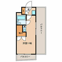 ソシオ豪徳寺 ワンルームの間取図画像