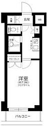 パレステュディオ新宿パークサイド 1Kの間取図画像
