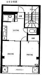 ゆとりすとK5 2DKの間取図画像