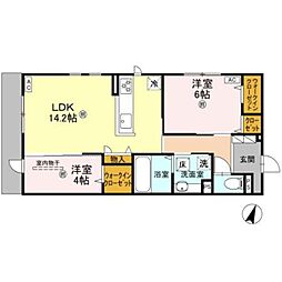 D’Sophia 2階2LDKの間取り
