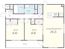 間取図画像 2LDK