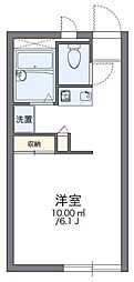 レオパレス中山 1階1Kの間取り