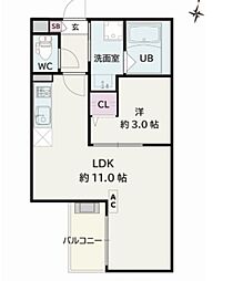 Jack matobaV 1LDKの間取図画像