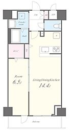 都営新宿線 船堀駅 徒歩9分の賃貸マンション 2階1LDKの間取り