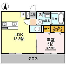 ル・フルーレ 1LDKの間取図画像