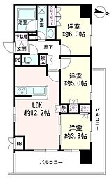 ドムール新小岩プレミアムレジデンス 3LDKの間取図画像