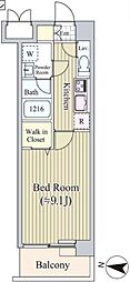 ALIVIO西麻布 1Kの間取図画像