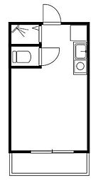 エスペランサ11 4階1Kの間取り