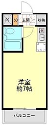 ライオンズマンション西新宿第7 6階ワンルームの間取り