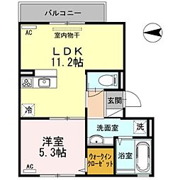 サフィールK 1LDKの間取図画像