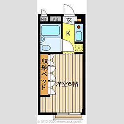 ルミエール ワンルームの間取図画像