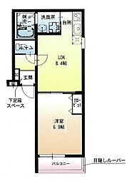 JR東海道・山陽本線 兵庫駅 徒歩8分の賃貸アパート 3階1LDKの間取り