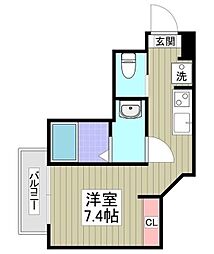 メゾンパッタ ワンルームの間取図画像