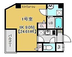 Marine Cove 2階1Kの間取り