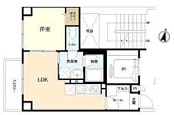 阪神本線 青木駅 徒歩12分の賃貸マンション 6階1DKの間取り
