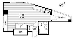 カスカータ西巣鴨 ワンルームの間取図画像