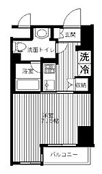 セリーズ門前仲町 1Kの間取図画像